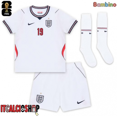 Inghilterra Ollie Watkins #19 Prima Maglia Bambino Mondiali 2026 Manica Corta (+ Pantaloni corti)